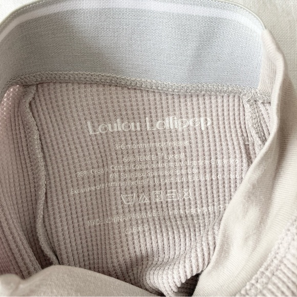 🪴5/$30 Loulou Lollipop 3-6 Months Baby Waffle Grey Pants - Picture 3 of 5